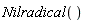 Nilradical()