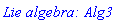 `Lie algebra: Alg3`