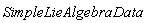SimpleLieAlgebraData