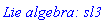 `Lie algebra: sl3`