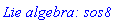 `Lie algebra: sos8`