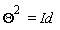 Theta^2 = Id