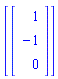 [Vector(3, {(1) = 1, (2) = -1, (3) = 0})]