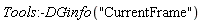 Tools:-DGinfo("CurrentFrame")