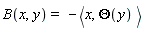 B(x, y) = -`<,>`(x, Theta(y))