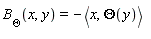 B[Theta](x, y) = -`<,>`(x, Theta(y))