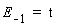E[-1] = `&tfr;`