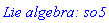 `Lie algebra: so5`