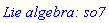 `Lie algebra: so7`