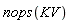 nops(KV)