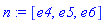 n := [e4, e5, e6]