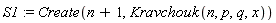 S1 := Create(n+1, Kravchouk(n, p, q, x))