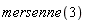 mersenne(3)