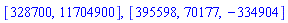 [328700, 11704900], [395598, 70177, -334904]