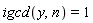 igcd(y, n) = 1