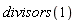 divisors(1)