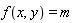 f(x, y) = m