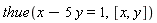 thue(x-5*y = 1, [x, y])
