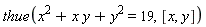 thue(x^2+x*y+y^2 = 19, [x, y])