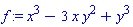 f := x^3-3*x*y^2+y^3