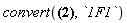 convert(BesselI(a, I*z), `1F1`)