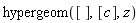 hypergeom([], [c], z)