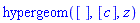 hypergeom([], [c], z)