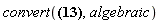 convert(proc (z) options operator, arrow; LambertW(z)/(1+LambertW(z)) end proc, algebraic)