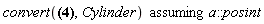 `assuming`([convert(erfc(a, z), Cylinder)], [a::posint])