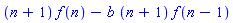(n+1)*f(n)-b*(n+1)*f(n-1)