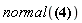 normal((n+1)*f(n)-b*(n+1)*f(n-1))