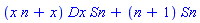 (x*n+x)*Dx*Sn+(n+1)*Sn