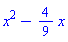 x^2-(4/9)*x