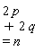2*p+2*q = n