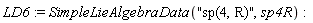 LD6 := SimpleLieAlgebraData("sp(4, R)", sp4R)