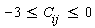 -3 <= C[ij] and C[ij] <= 0