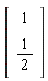 Vector(2, {(1) = 1, (2) = 1/2})