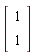 Vector(2, {(1) = 1, (2) = 1})