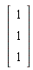 Vector(3, {(1) = 1, (2) = 1, (3) = 1})