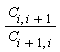 C[i, i+1]/C[i+1, i]