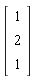Vector(3, {(1) = 1, (2) = 2, (3) = 1})