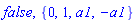 false, {0, 1, a1, -a1}