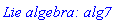 `Lie algebra: alg7`