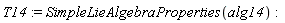 T14 := SimpleLieAlgebraProperties(alg14)
