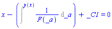 x-(Int(1/F(_a), _a = `` .. y(x)))+_C1 = 0