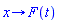 proc (x) options operator, arrow; F(t) end proc