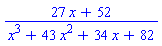 (27*x+52)/(x^3+43*x^2+34*x+82)