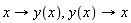 x->y(x),y(x)->x