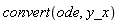 convert(ode, y_x)