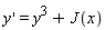 diff(y(x), x) = y(x)^3+J(x)